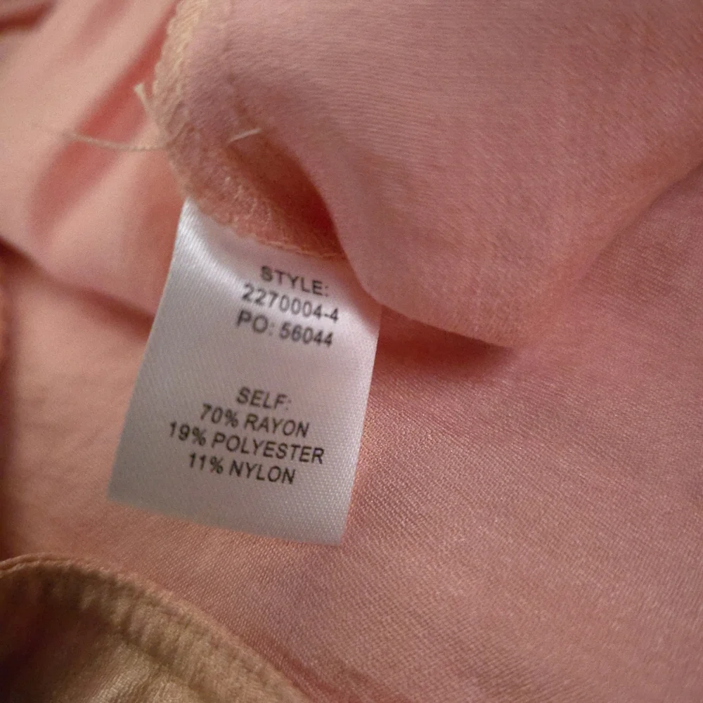 Current Air Anthropologie Peach Shimmer Wide-Leg Rayon Women's Pants Sz L - Picture 4 of 15